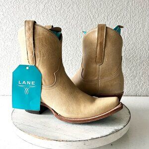 Lane Womens Emma Jane Booties Butterscotch Cowboy Western Boots Snip Toe 7.5